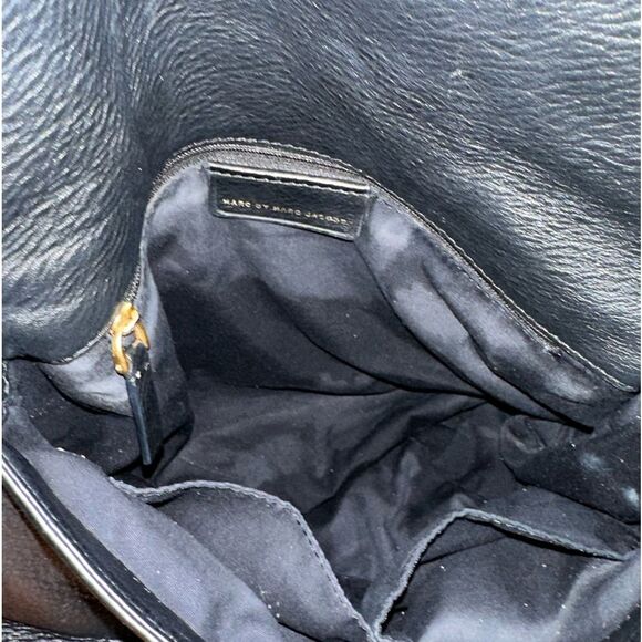 Marc By Marc Jacobs Pebble Black Leather Natasha Q Crossbody Bag Purse - Picture 11 of 15